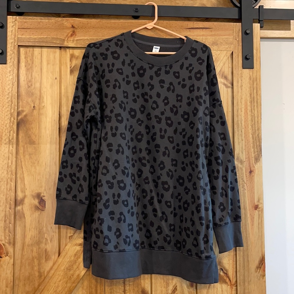 Old Navy Leopard Oversized Sweater